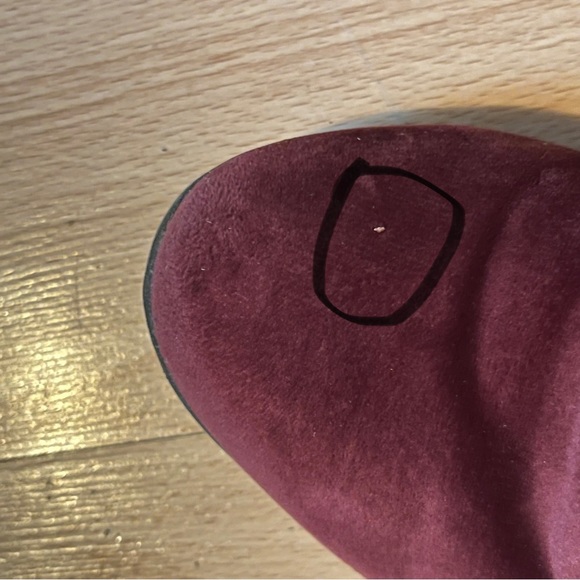 Red velvet ankle boots - Picture 6 of 7